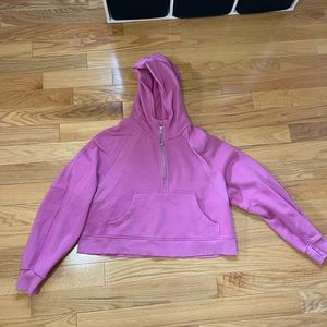 NWOT Lululemon Scuba Oversized 1/2 Zip Hoodie- Pink Blossom